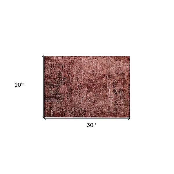 3' X 4' Red And Ivory Abstract Indoor Outdoor Area Rug 3' X 4' Red And Ivory Abstract Indoor Outdoor Area Rug
