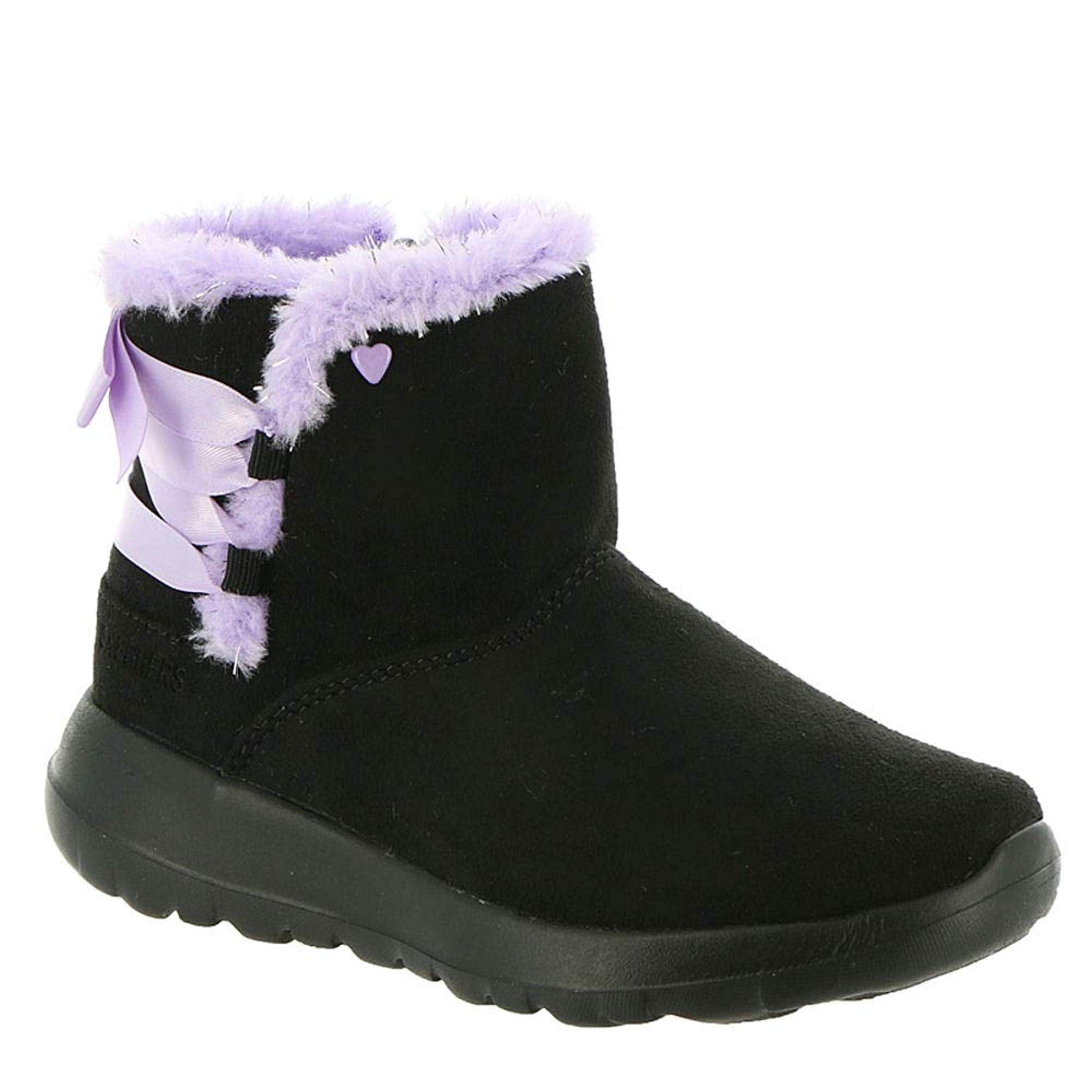 skechers girls black boots