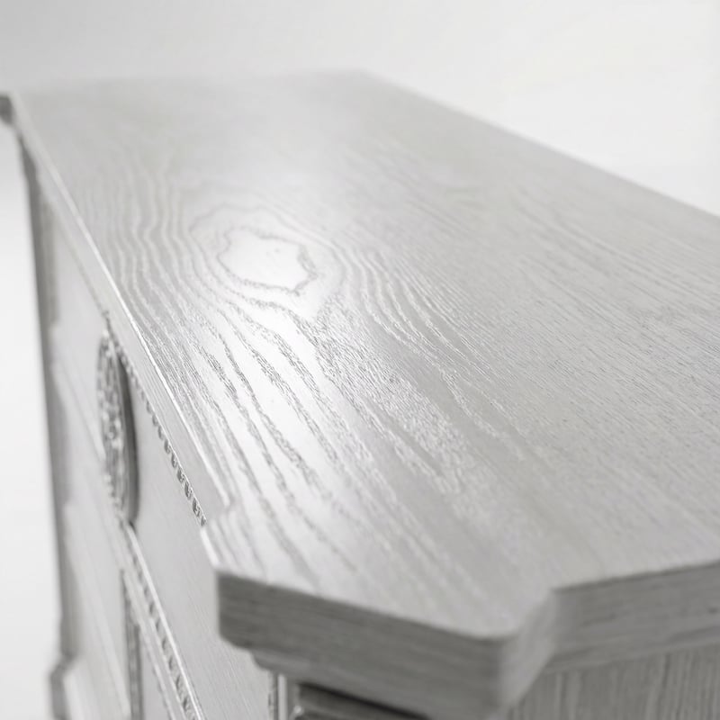 Solid Wood Dresser with 5 Drawers Chest Fully Assembled Storage Cabinet for Living Room or Bedroom