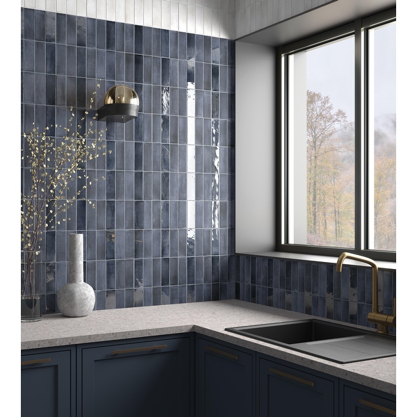 Merola Tile Coco Glossy Blue Night 2