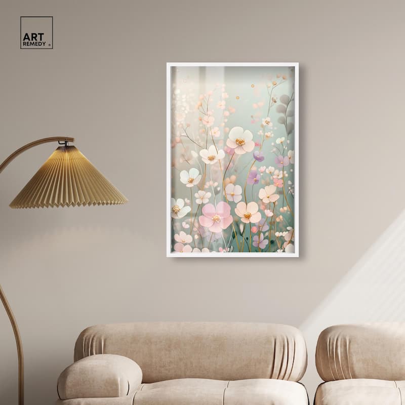 Tiny Blooms I Shadowbox by Art Remedy