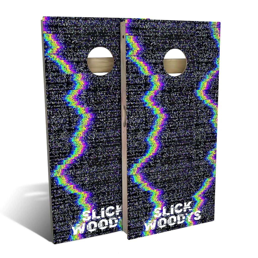 Retro Glitch Outdoor Cornhole Board Set