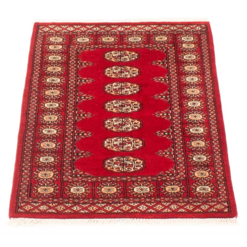 ECARPETGALLERY Hand-knotted Finest Peshawar Bokhara Red Wool Rug - 2'8 x 4'0