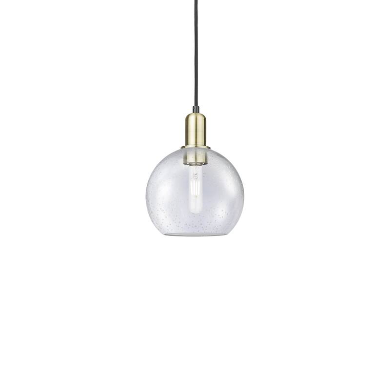 Innovations Lighting 716-1P-11-8 Athens Pendant Athens 8" Wide Mini - Black Antique Brass / Seedy