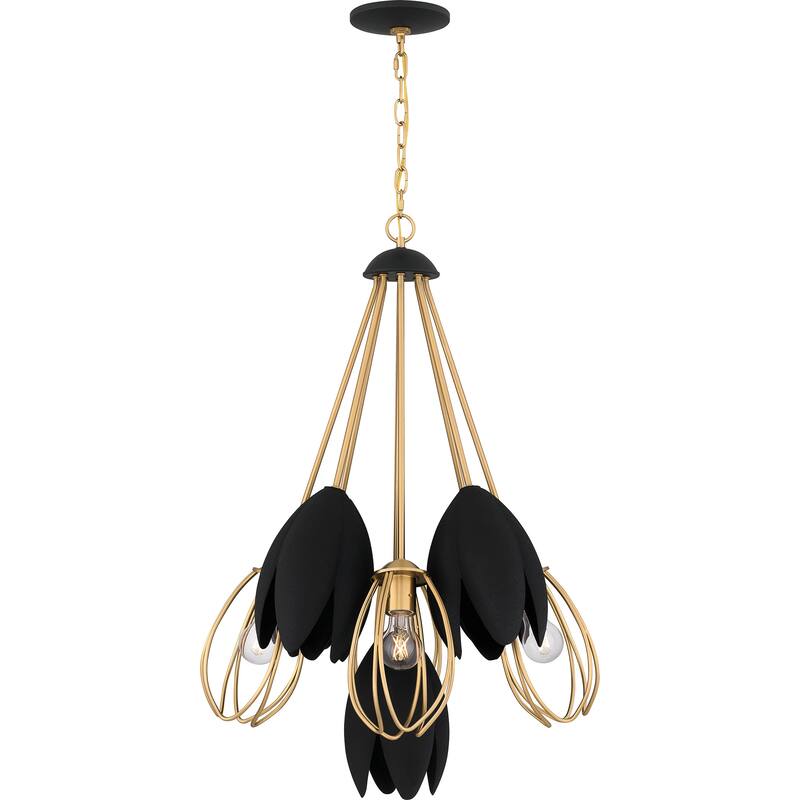 Seraphina 4-Light Brushed Weathered Brass Pendant Light