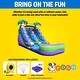 preview thumbnail 4 of 3, Pogo Bounce House Crossover Kids Inflatable Water Slide, Purple Marble with Blower, 12 ft