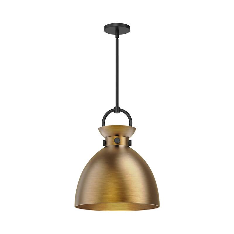 Alora Lighting PD411314 Waldo 14" Wide Pendant - Matte Black / Aged Gold