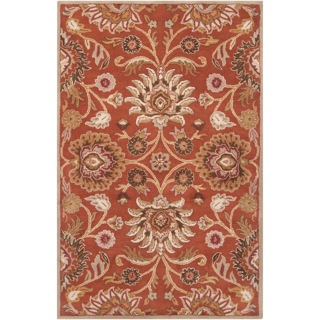 Hand-tufted Alameda Traditional Floral Wool Area Rug