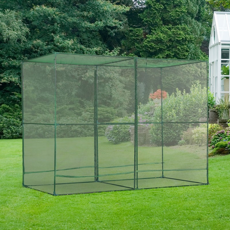 Aoodor 8'x4'x6' Crop Cage Plant Protection Netting Tent with Zipper - 8'x4'x6'
