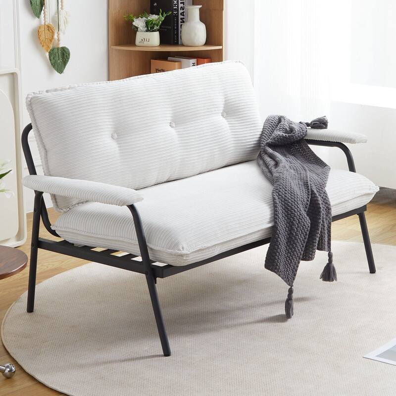 53" Two Seater Sofa, Metal Frame