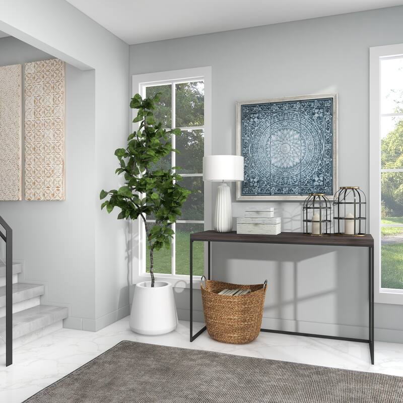 Blue Metal Scroll Home Wall Decor with Embossed Details