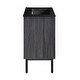 preview thumbnail 4 of 5, Classe 24 In. Black Oak Bathroom Vanity With Black Ceramic Sink Top