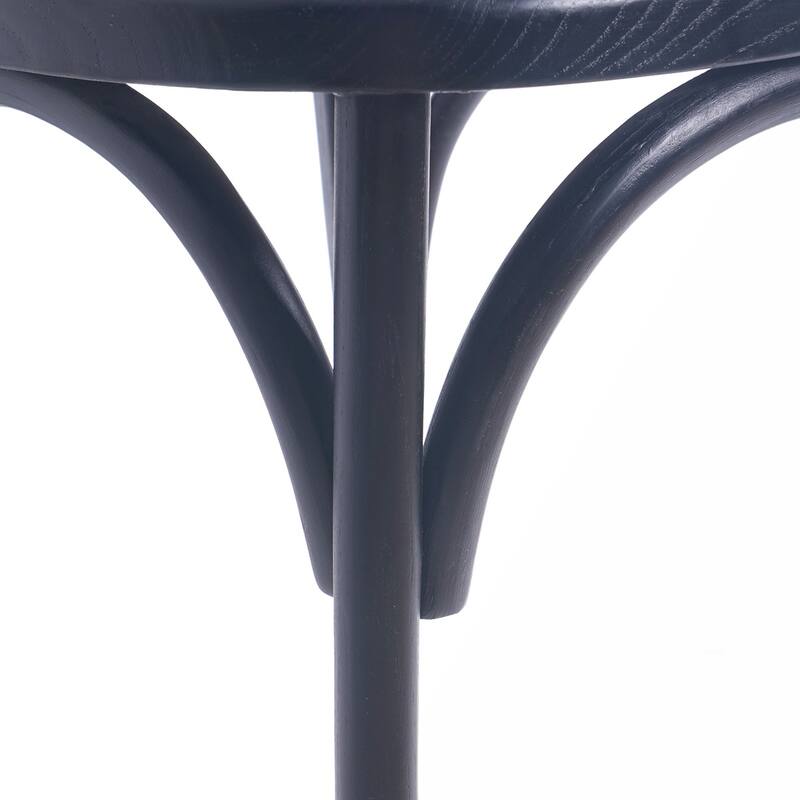 2PCS Wood Dining Chair With Rattan Back