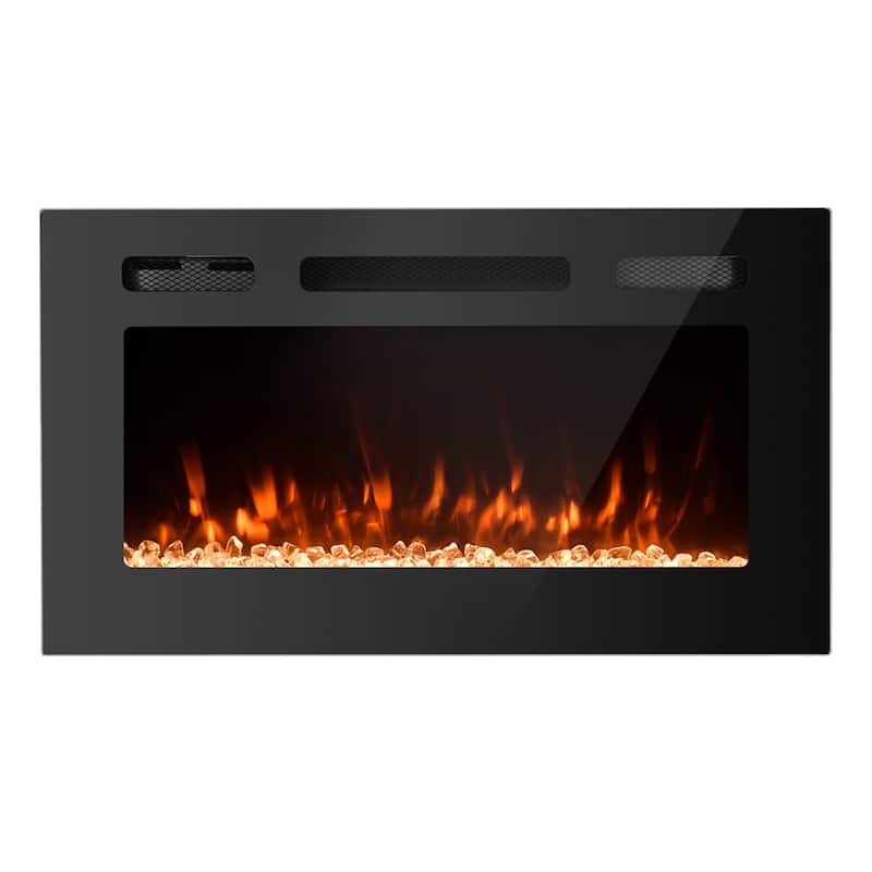 Clihome 30'' Built-in and Wall-Mounted Electric Fireplace - 30 in.