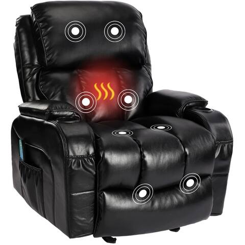 Faux Leather Rocking Heated Massage Chair