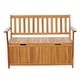 preview thumbnail 6 of 16, Outsunny 47" Wooden Outdoor Storage Bench with Removable Waterproof Lining