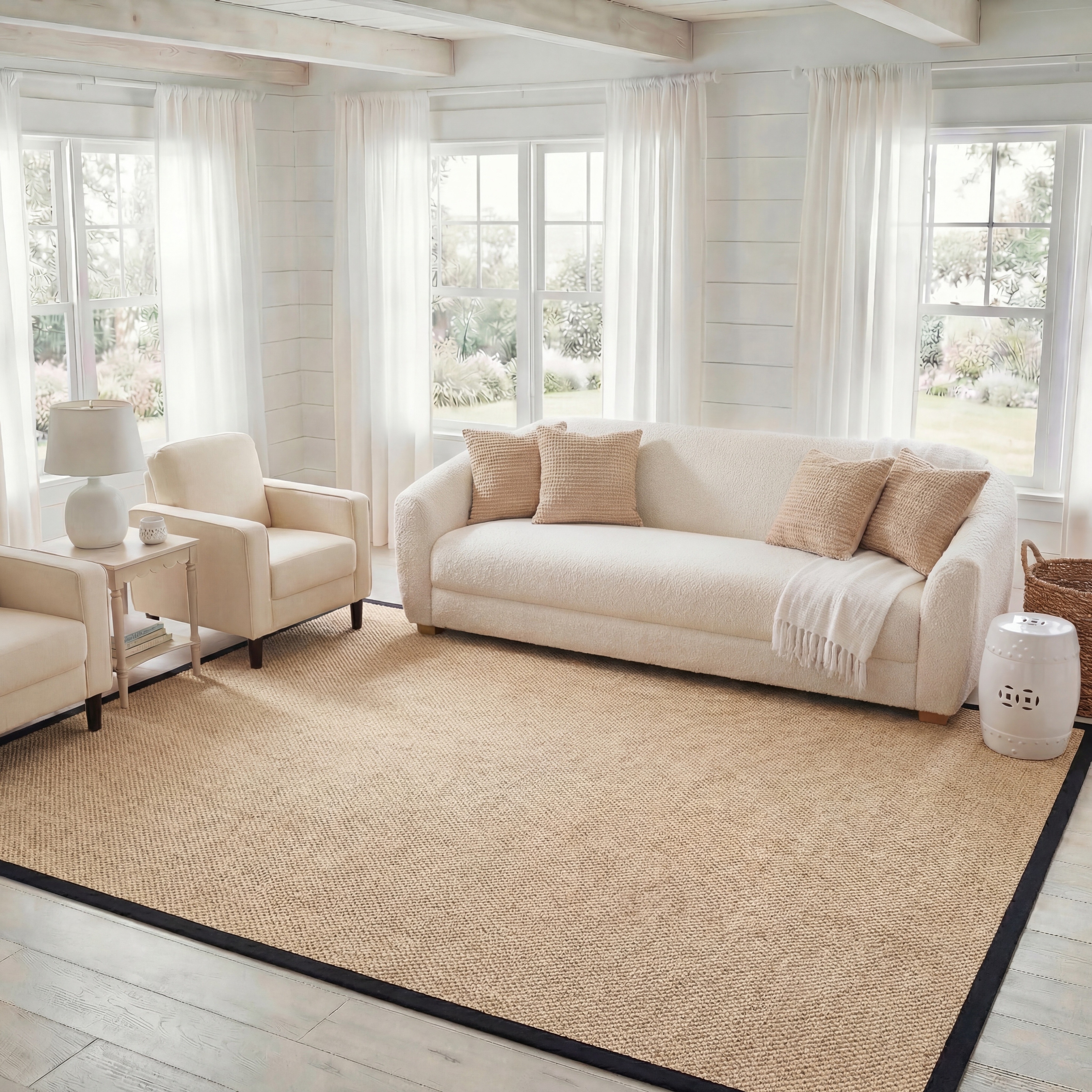 SAFAVIEH Natural Fiber Venus Casual Border Sisal Rug