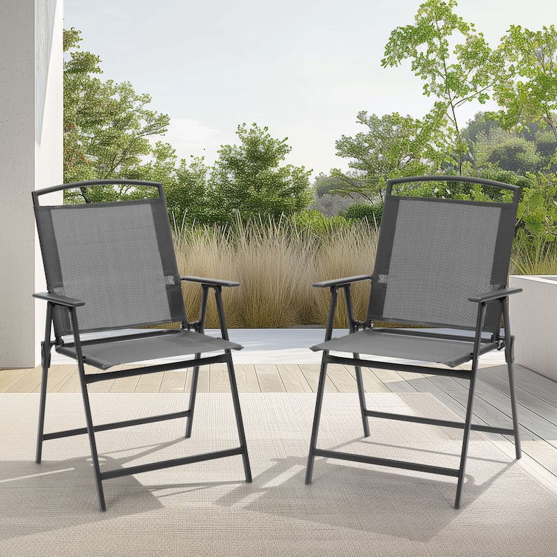 Pellebant Patio Portable Folding Chairs Outdoor Dining Chairs