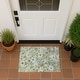 preview thumbnail 1 of 6, Machine Washable Indoor/ Outdoor Floral Joy Chantille Rug Aloe - 1'8" x 2'6"