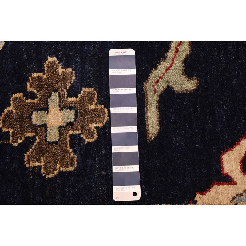 ECARPETGALLERY Hand-knotted Peshawar Oushak Dark Navy Wool Rug - 10'2 x 14'4