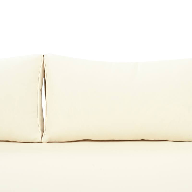 Acacia Wood Daybed Slat Panel Design Water Resistant Cushions Outdoor Patio