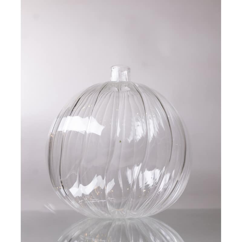 Swirl Glass Tabletop Vase - 5.5" - Clear