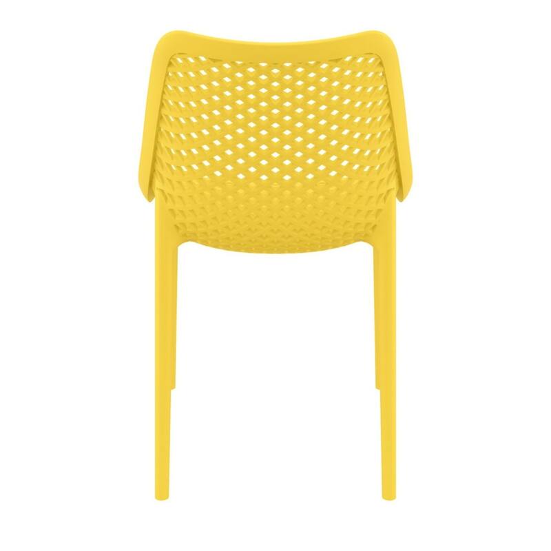 32.25" Yellow Stackable Outdoor Patio Dining Chair