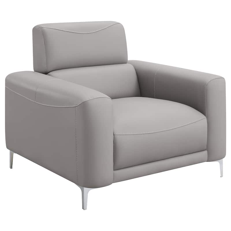 Glenmark Taupe Track Arm Upholstered Chair