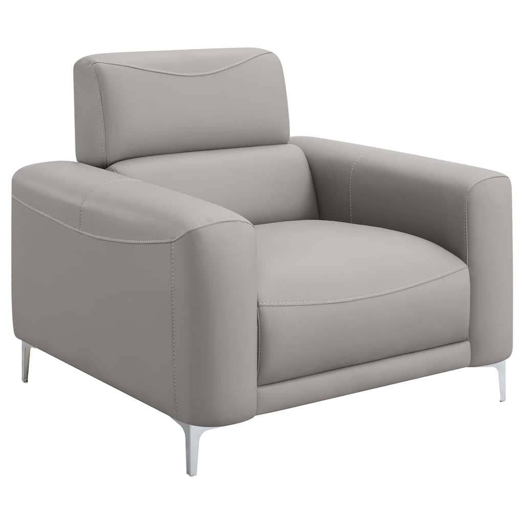 Glenmark Taupe Track Arm Upholstered Chair