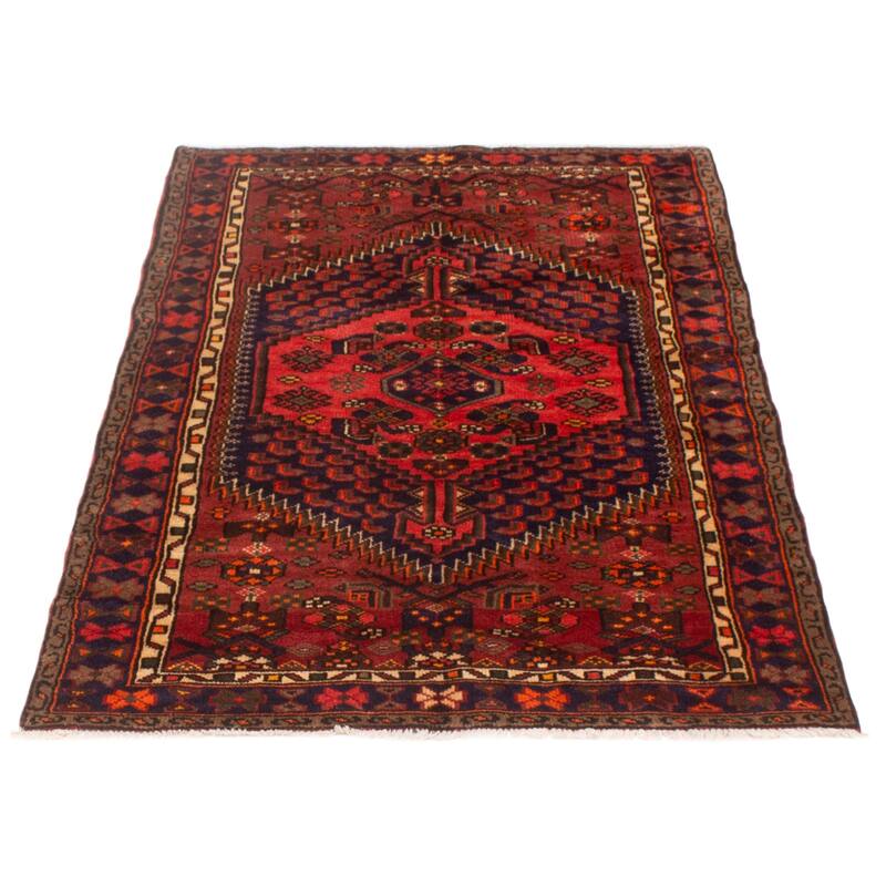 ECARPETGALLERY Hand-knotted Andelz Red Wool Rug - 4'3 x 6'3