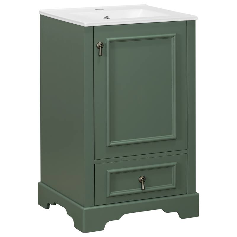 20 Inch Bathroom Vanity with Ceramic Sink