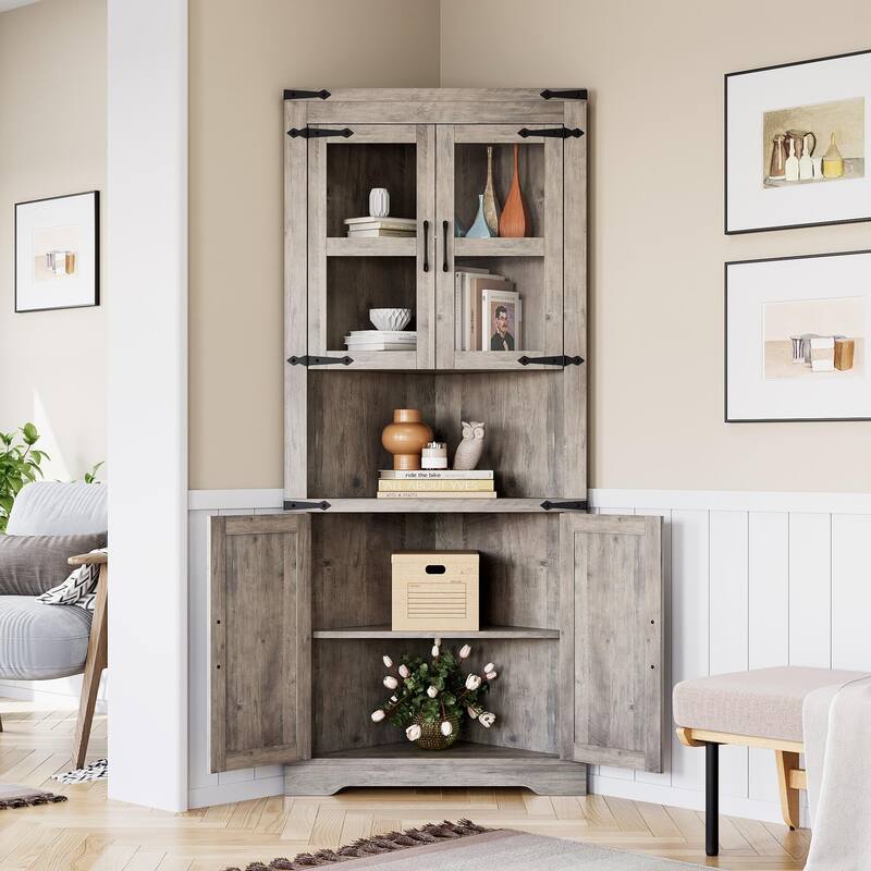 Farmhouse Corner Cabinet