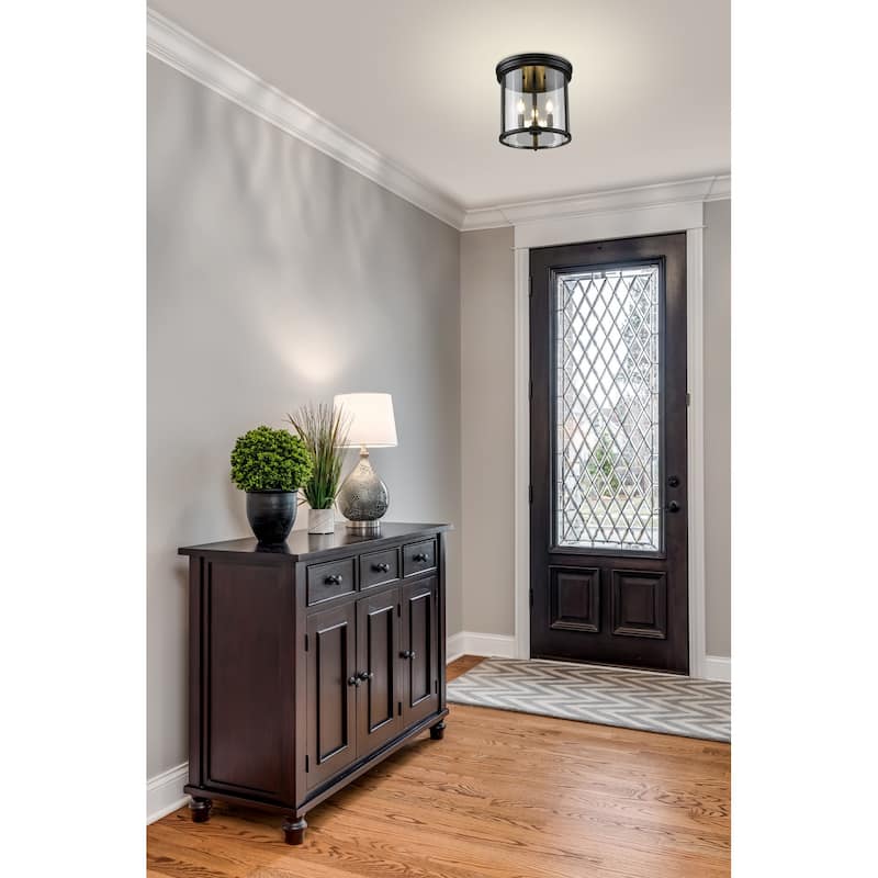 Z-Lite 742F13 Thayer 3 Light 13" Wide Flush Mount Ceiling Fixture