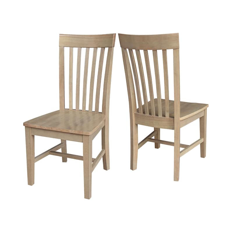 Solid Wood Tall Mission Dining Chairs, Set of 2