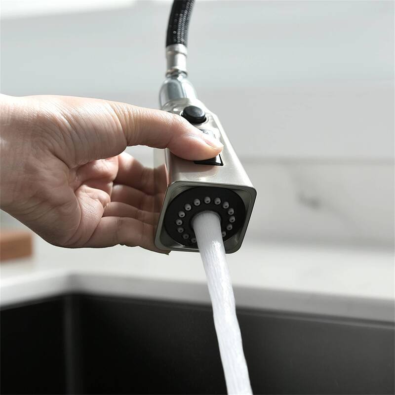 Touchless Kitchen Faucet With Pull Down Sprayer 1 Hole Smart Kitchen Sink Faucet Single Handle Hand Free Modern Vanity Basin Tap