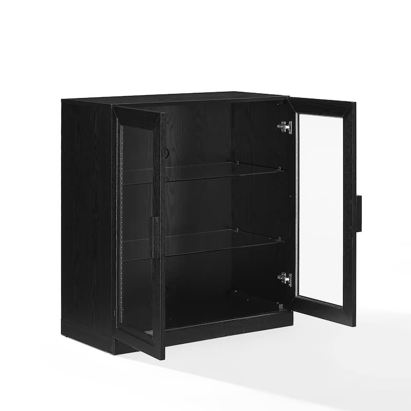 Crosley Essen Stackable Glass Door Kitchen Pantry Storage Cabinet
