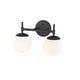 preview thumbnail 10 of 14, 929 Lighting 2 Light Bathroom Vanity Fixture with Opal Glass Shades