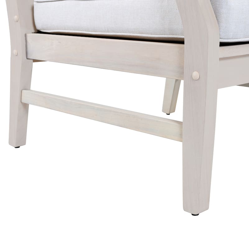 Perla Outdoor Acacia Wood Club Chair (Set of 2) by Christopher Knight Home