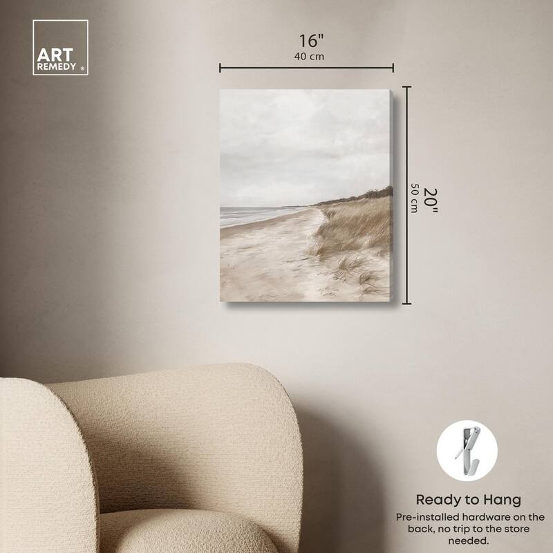 Coastal Calm Canvas by Art Remedy, Gallery Wrapped