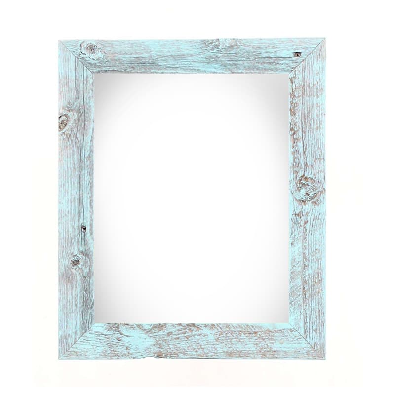 HomeRoots 20" x 24" Blue Solid Wood Hanging Picture Frame