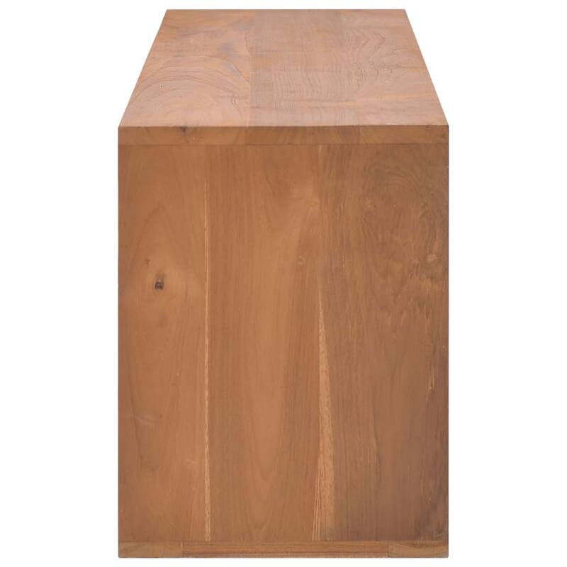 vidaXL TV Cabinet 43.3"x11.8"x15.7" Solid Teak Wood - 43.3" x 11.8" x 17.7" - 43.3" x 11.8" x 17.7"