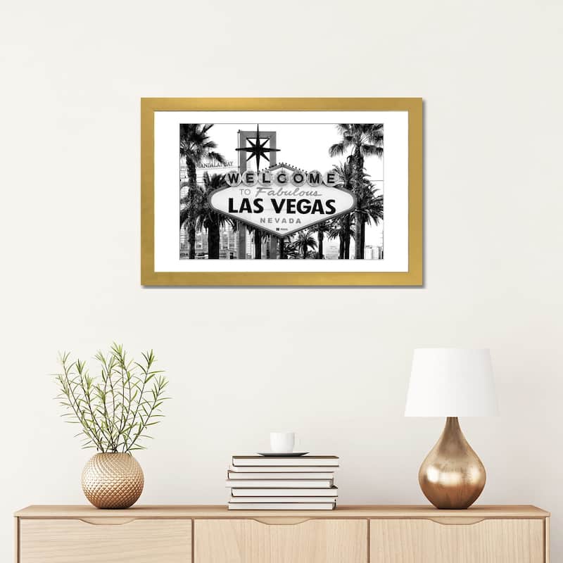 iCanvas "Black Nevada Series - Welcome To Fabulous Las Vegas" by Philippe Hugonnard PFA
