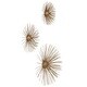 preview thumbnail 4 of 5, Antique Gold Metal Spider Design Wall Art (Set of 3)