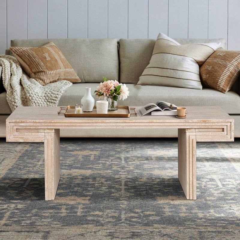 Coffee Table, Rustic Wood Center Table, Rectangle Cocktail Tea Table