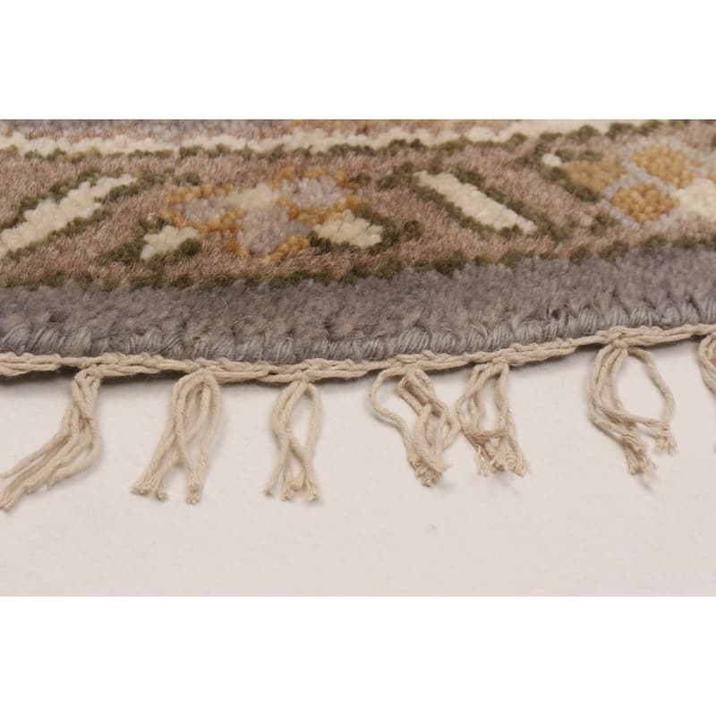 ECARPETGALLERY Hand-knotted Royal Oushak Grey, Purple Wool Rug - 7'0 x 7'0