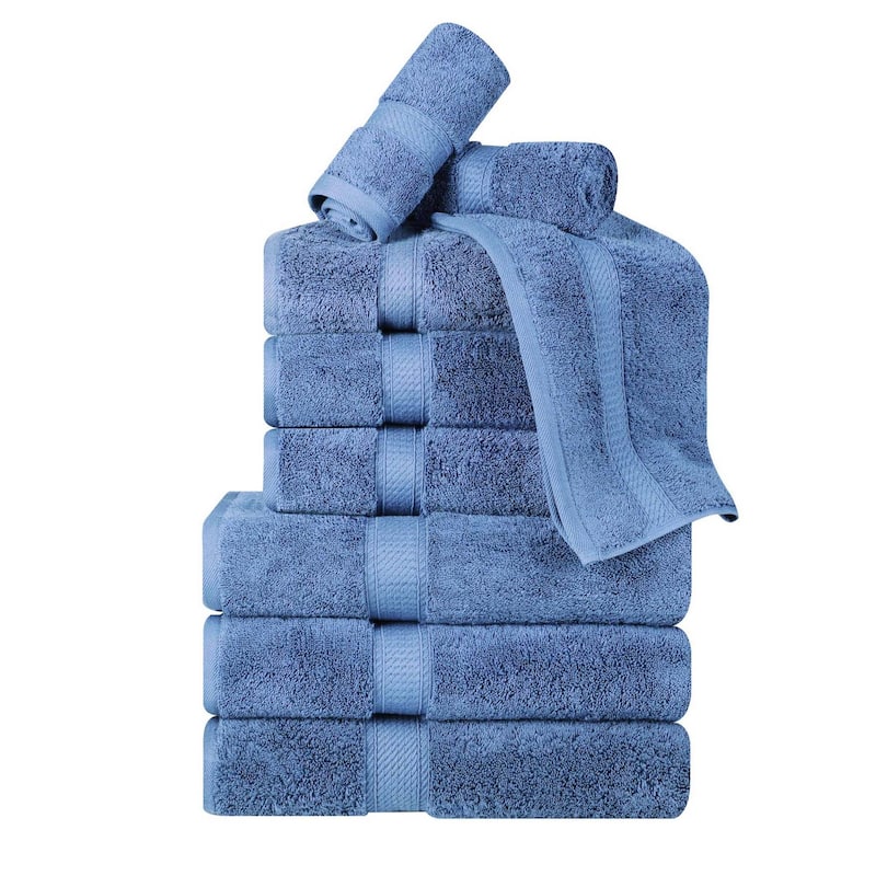 Superior Egyptian Cotton Pile Heavyweight 9-Piece Towel Set