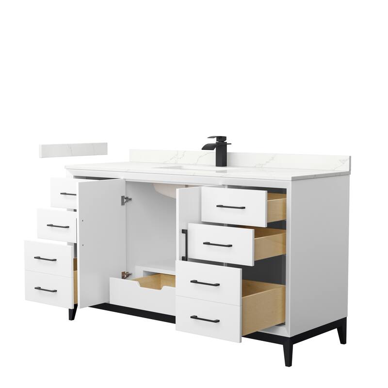Amici 60-inch Single Vanity, Quartz Top