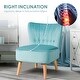 preview thumbnail 30 of 31, Costway Armless Accent Chair Tufted Velvet Leisure Chair Single Sofa