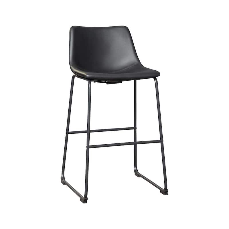Signature Design by Ashley Centiar Black Bar Stool (Set of 2)