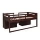 preview thumbnail 9 of 55, Multi-Function Twin Size Wood Loft Bed,Solid Wood Bed with Shelves drawers